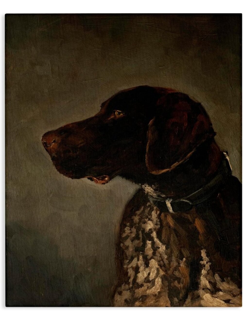Traditional Pointer Dog Canvas Wall Art - 30x40 Inch Home Decor for Dog Lovers